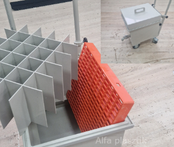 Egyedi PP műanyag kármentő és tároló kocsi