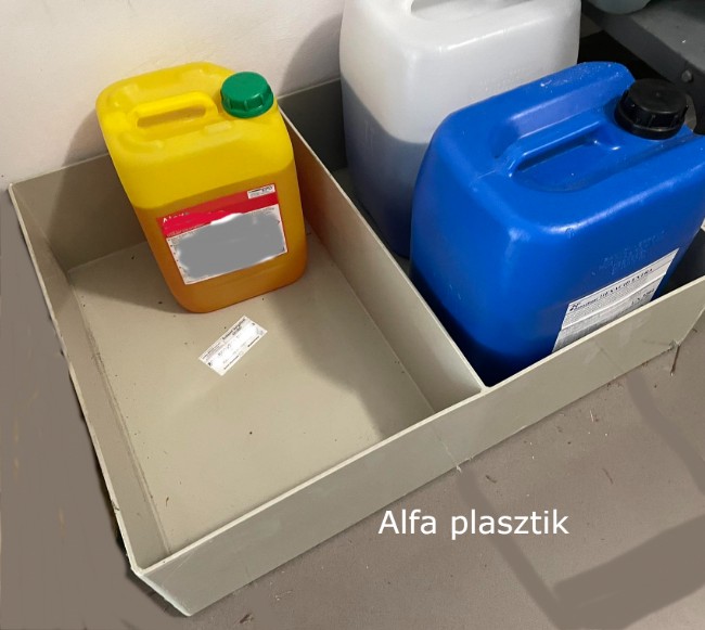 Osztott terű kármentőtálcák